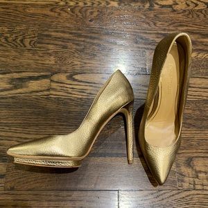 COPY - Enzo Angiolini Gold Stilletos